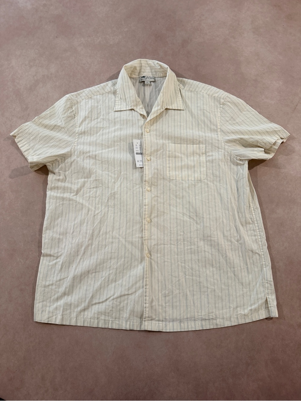 J. Crew Short-sleeve cotton poplin camp-collar shirt • size large • NWT • CJ504